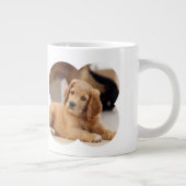 Mein idealer Begleiter - Design der Liebe für Welp Jumbo-Tasse (Rechts)