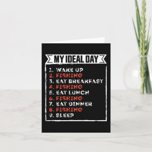 Mein idealer Tag Lustiges Angelgeburtstagsgeschenk Karte