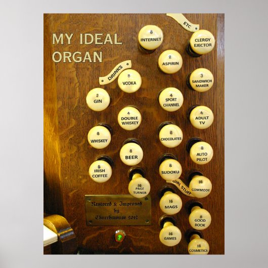 Mein ideales Orgelposter - mittelgroß Poster (Vorne)