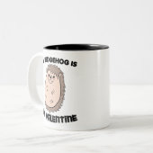 Mein Igel ist mein Valentine Zweifarbige Tasse (Vorderseite Links)