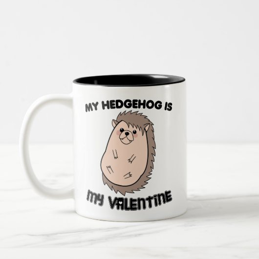 Mein Igel ist mein Valentine Zweifarbige Tasse (Links)