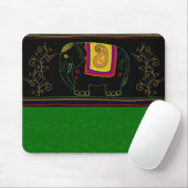 Mein indischer Elefant - Smaragd Mousepad (Mit Mouse)