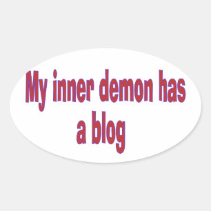 Mein innerer Dämon hat einen Blog Ovaler Aufkleber