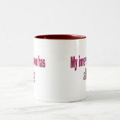 Mein innerer Dämon hat einen Blog Zweifarbige Tasse (Mittel)