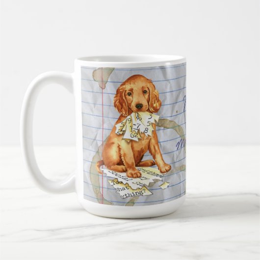 Mein irischer Setter Ate My Lessingplan Kaffeetasse (Links)
