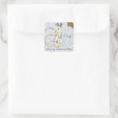 Mein italienischer Greyhound Ate My Lessingplan Quadratischer Aufkleber (Tasche)