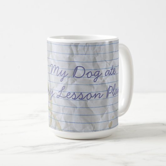 Mein japanischer Chin Ate my Lessingplan Kaffeetasse (VorderseiteRechts)