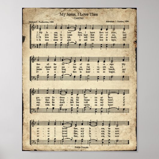 Mein Jesus, ich Liebe den Vintagen Hymn Poster (Vorne)