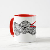 Mein Job fängt an, meine Häkelarbeit zu stören Tasse (Vorderseite Links)