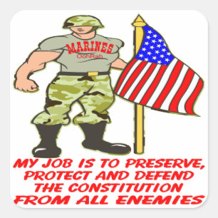 Mein Job ist, die Konstitution zu konservieren und Quadratischer Aufkleber