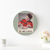 Mein Job ist ein Picnic Große Wanduhr (Zuhause)