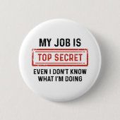 Mein Job ist geheim Button (Vorderseite)