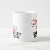 Mein Job ist oberster geheimer Spaß Jumbo-Tasse (Vorderseite)
