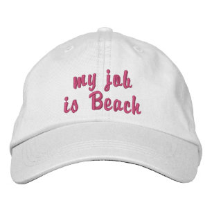 "Mein Job ist Strand" bestickt mit Baseballkappe Bestickte Baseballkappe