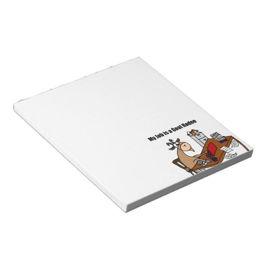 Mein Job ist Ziegenrodeo-Design Notizblock (angewinkelt)