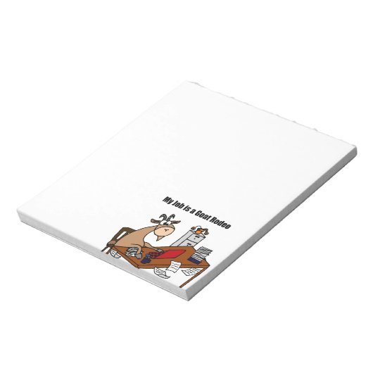 Mein Job ist Ziegenrodeo-Design Notizblock (Rotiert)