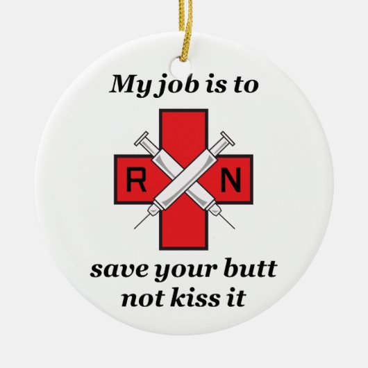 Mein Job Keramik Ornament (Vorne)