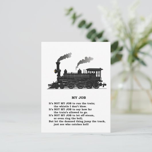 Mein Job Postkarte (Stehend Vorderseite)