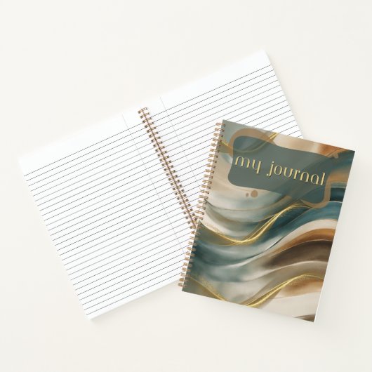 Mein Journal Golden Wave Spiral Notebook Notizblock (Innenseite)