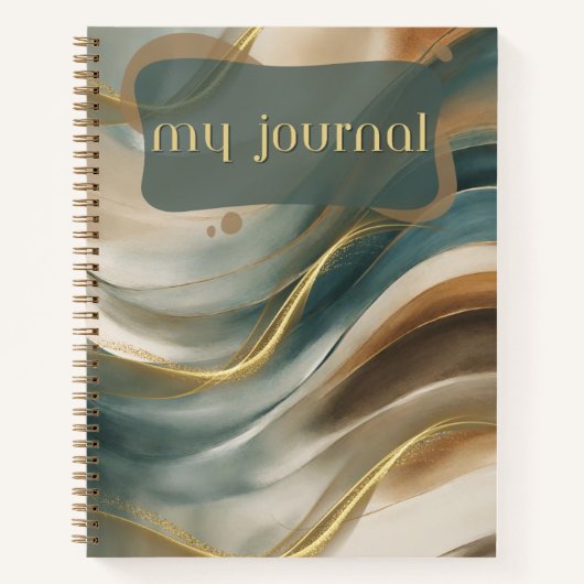 Mein Journal Golden Wave Spiral Notebook Notizblock (Vorderseite)