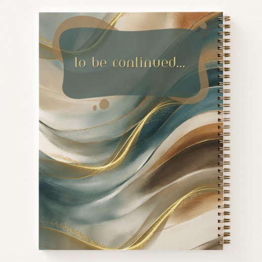 Mein Journal Golden Wave Spiral Notebook Notizblock (Rückseite)