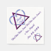 Mein jüdisches Herz - Bat Mitzvah - Personalisiert Serviette (Vorderseite)