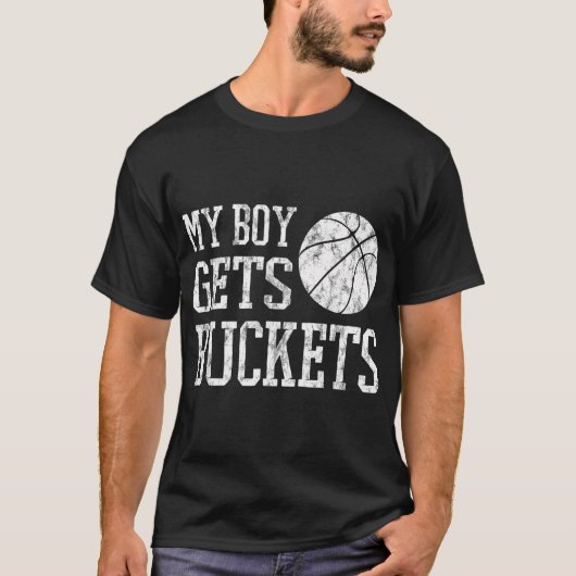 Mein Junge bekommt Eimer Basketball Shirt - Basket (Vorderseite)