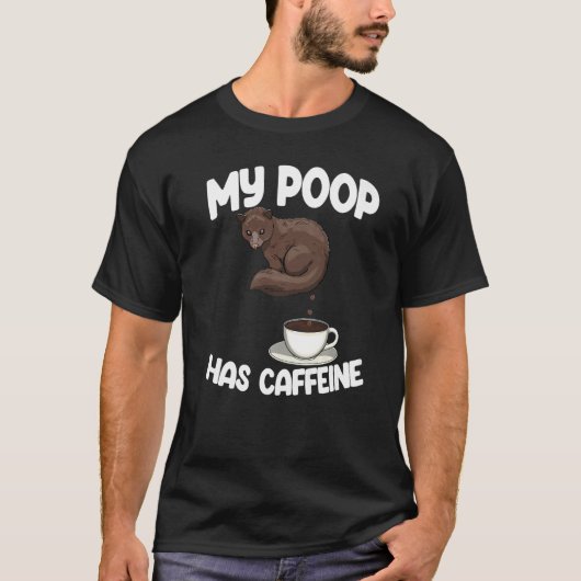 Mein Kack hat Caffine Funny Women Kaffeekatze Kopi T-Shirt (Vorderseite)