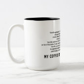 Mein Kaffee ist besser als Ihr! Zweifarbige Tasse (Links)