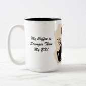 Mein Kaffee ist stärker als meine EX-Tasse Zweifarbige Tasse (Links)