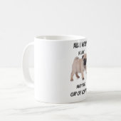 Mein Kaffee Mops Kaffeetasse (Vorderseite Links)