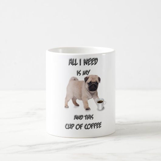 Mein Kaffee Mops Kaffeetasse (Mittel)