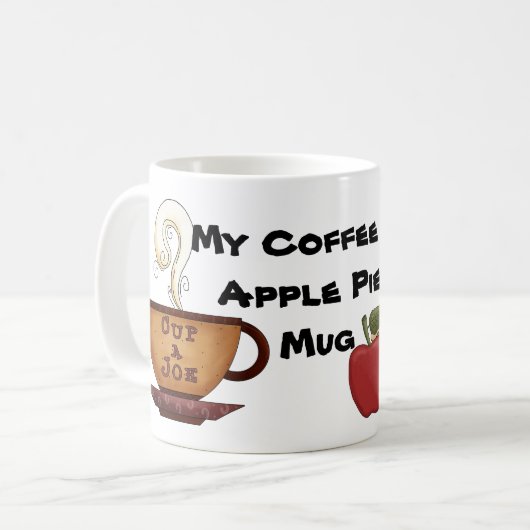 Mein Kaffee u. Apfelkuchen-Tasse Kaffeetasse (Vorderseite Links)