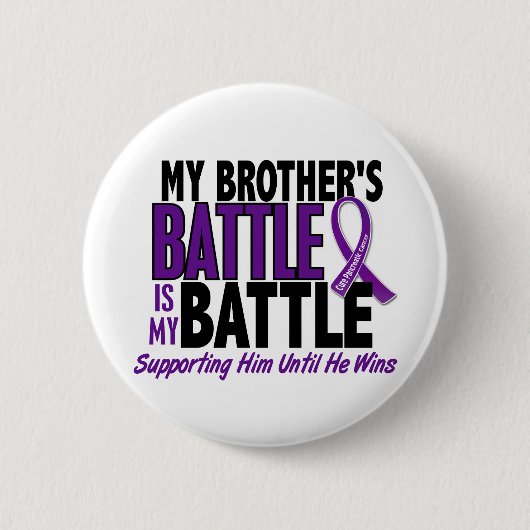 Mein Kampf-auch Bruder-Bauchspeicheldrüsenkrebs Button (Vorderseite)