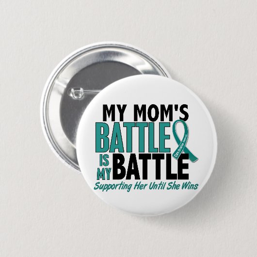 Mein Kampf-auch Mama-Eierstockkrebs Button (Vorne & Hinten)