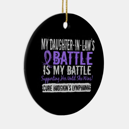 Mein Kampf zu 2 Schwiegertochter Hodgkins Lymphom Keramik Ornament (Rechts)