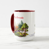 Mein Kanada Rot und Grüntöne NATUR Tasse (Vorderseite Links)