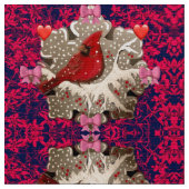 Mein Kardinal Valentine Fabric Stoff (Nahaufnahme)