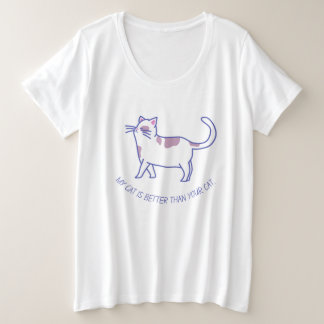 Mein Kater ist besser als dein Kater Lustiges T-Sh Große Größe T-Shirt