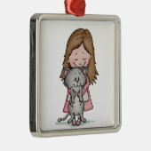 Mein Kätzchen umarmend - entwerfen Sie für Ornament Aus Metall (Rechts)