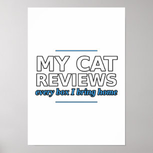 Mein Katzen-Review-aller-Karton-Boxen Lustiges Kat Poster