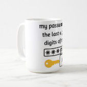 Mein Kennwort ist das letzte achtstellige Kennwort Kaffeetasse (Vorderseite Links)