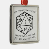 Mein Kerker-Meister Silbernes Ornament (Rechts)