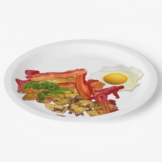 Mein Ketchup-Gone-Squatchin für Bacon Pappteller (Schrägansicht)