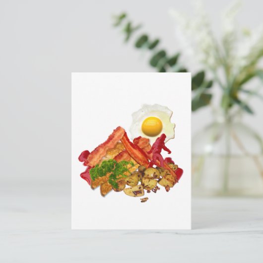Mein Ketchup-Knochenstuhl für das Frühstück im Bac Postkarte (Stehend Vorderseite)