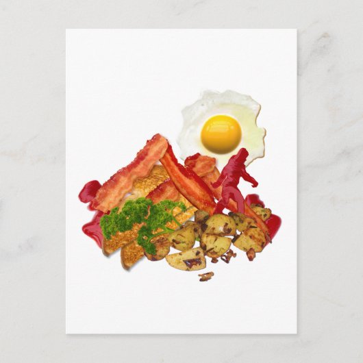 Mein Ketchup-Knochenstuhl für das Frühstück im Bac Postkarte (Vorderseite)