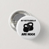 Mein Kettlebells sind enormes Training Button (Vorne & Hinten)