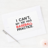 MEIN KID HAT BASEBALL PRACTICE RECHTECKIGER AUFKLEBER (Umschlag)