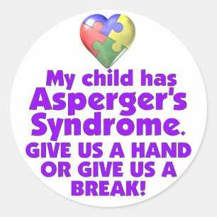 Mein Kind hat Asperger Runder Aufkleber