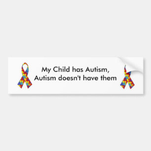 Mein Kind hat Autismus. Autoaufkleber